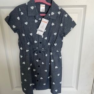 NEW Gymboree Heart Print Dress Short Sleeves Size 4